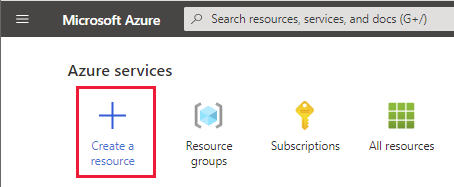 Home page do portal do Azure.