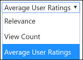 Ordenar por classificação média de utilizador.