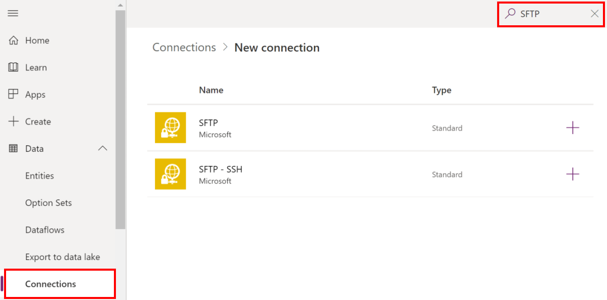 Connector SFTP.