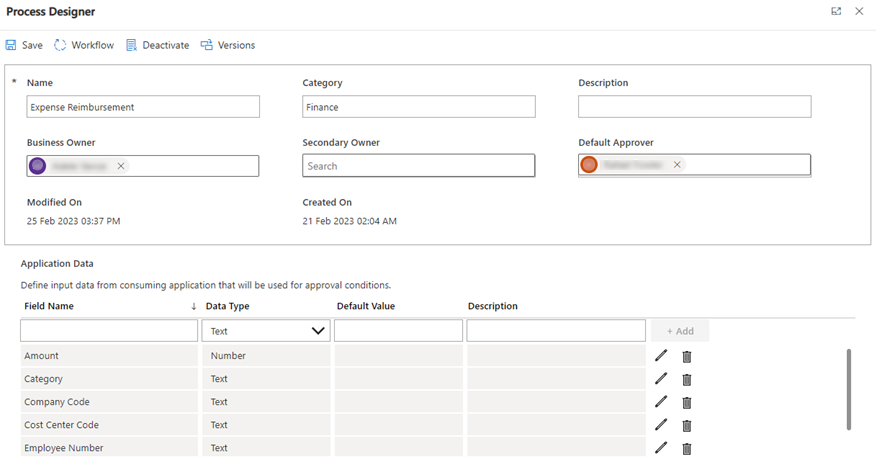 Captura de ecrã do Estruturador de Processos no Power Apps.