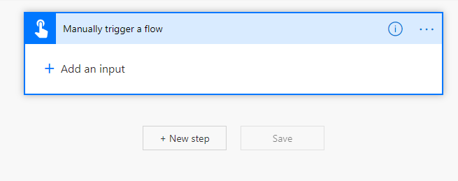 Captura de ecrã do Acionar manualmente um diálogo de fluxo com o botão Adicionar uma entrada.