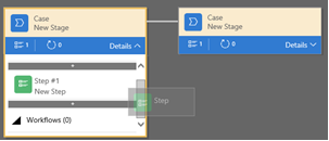 Adicionar um passo a uma fase num processo de negócio.