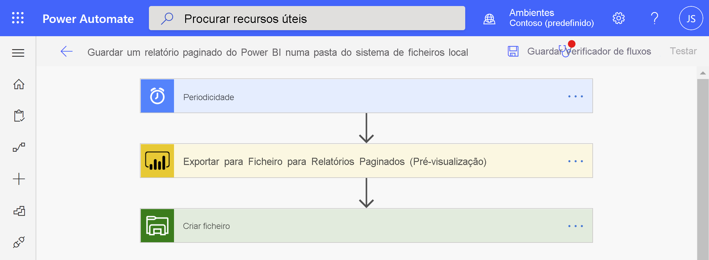 Configure exportações recorrentes de um relatório paginado.