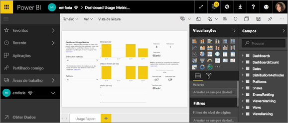 Screenshot showing Open report in Editing view.