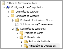 Estrutura de pastas da Diretiva do Computador Local