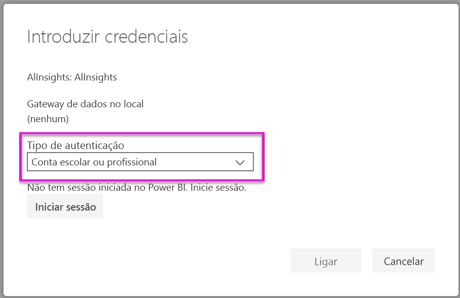 Screenshot shows the Enter credentials dialog box where you can specify Organizational account.