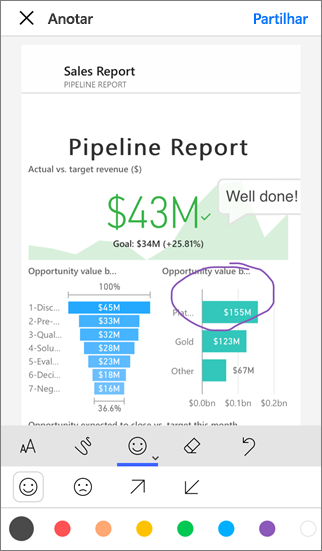 Report with annotations