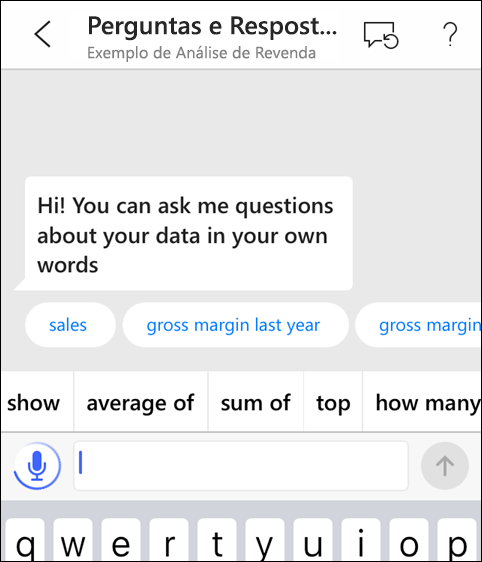 Screenshot of a question, showing the microphone is active.