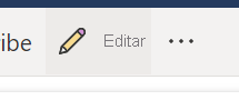 Captura de ecrã do botão Editar na barra de menus.