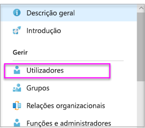 Captura de ecrã do separador utilizadores e grupos do Microsoft Entra.