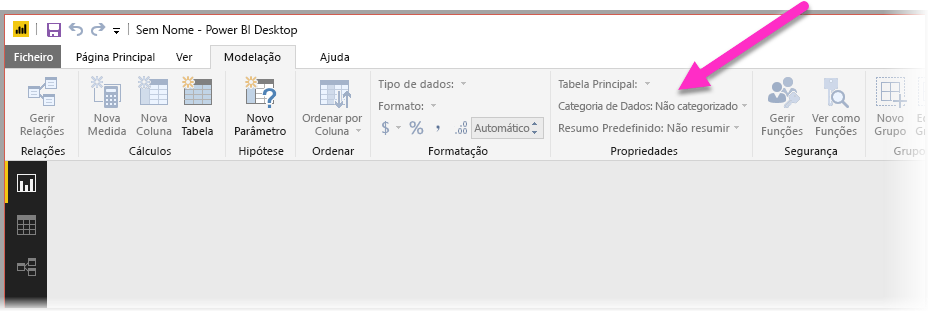 Screenshot showing the Data category field with Uncategorized selected.