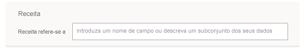 Captura de tela da seção que define o termo chamado Receita.