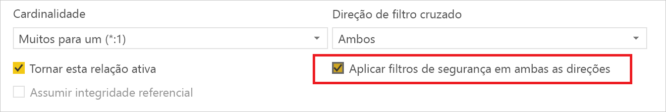 Aplicar filtro de segurança