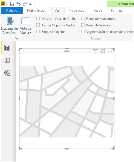 An empty shape map appears on your canvas.