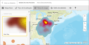 Captura de tela de um mapa do ArcGIS.