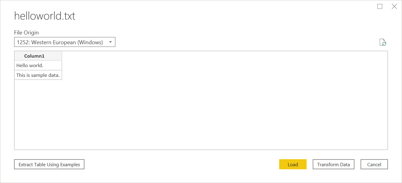 Carregando dados de um simples arquivo de texto não estruturado.