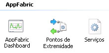 Ícones de AppFabric no Gerenciador do IIS