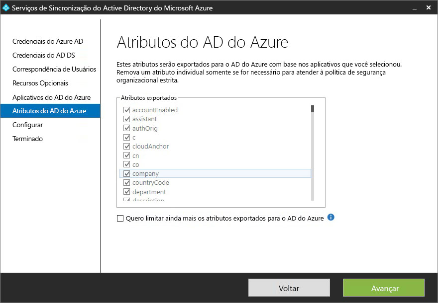 Azure AAD attributes