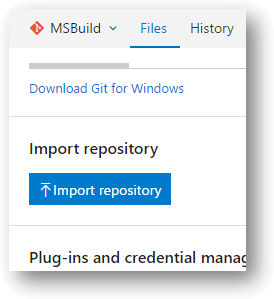 import existing repo