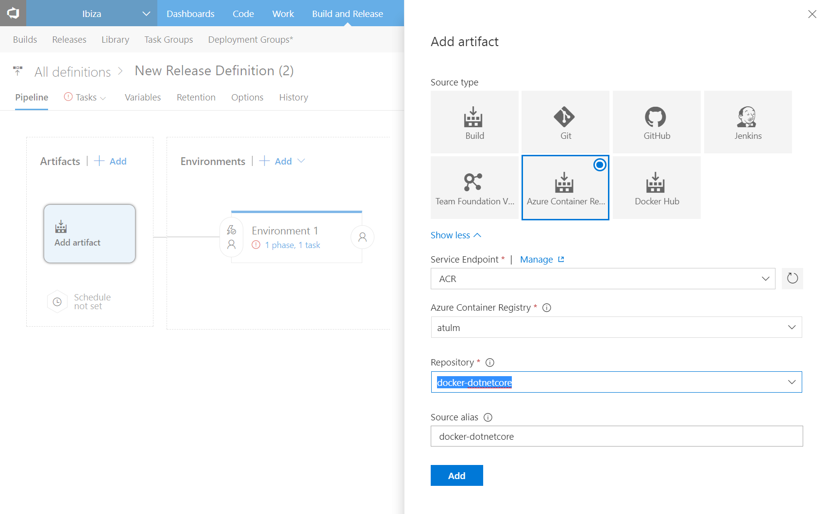 Dockerhub artifact source