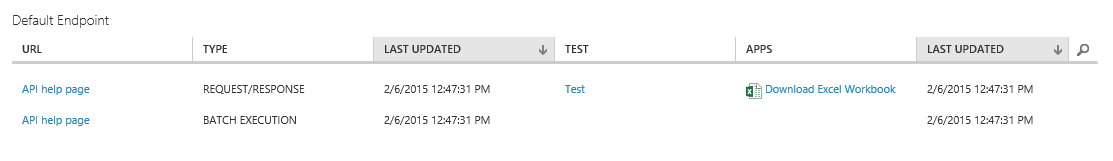 Baixar a pasta de trabalho do Excel usando o portal de serviço Web do Studio (clássico)