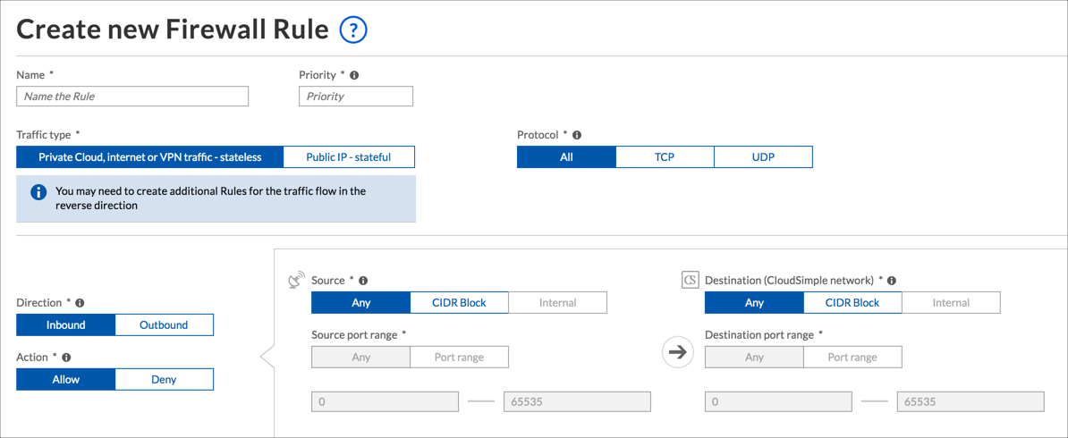 Adicionar regra da tabela de firewall