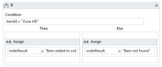 Assigning the result of the service call