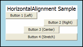 Exemplo de HorizontalAlignment