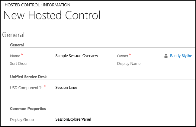 Criar um controle hospedado de Linhas de sessão