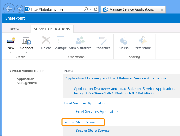 Escolha o serviço de repositório seguro