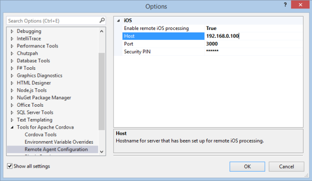 Configurando o agente remoto no Visual Studio