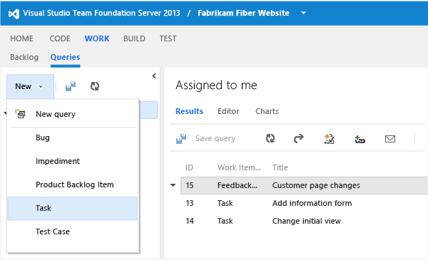 Abrir um novo item de trabalho da página do trabalho (TWA)