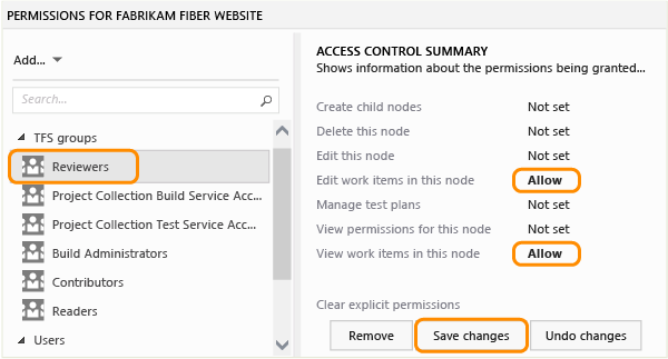 Permitir que os revisores exibir e modificar itens de trabalho