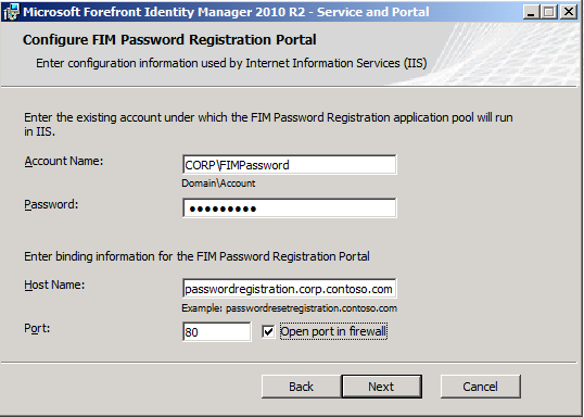 Config PW Registration Portal