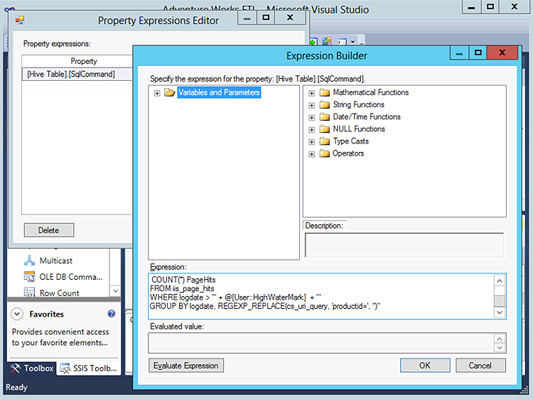 Figure 3 - Assigning a property expression