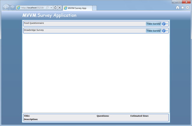 MVVM RI user interface