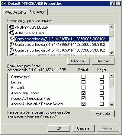 Guia Segurança do Conector de Recebimento no Editor ADSI