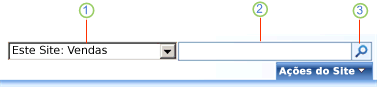 Interface de pesquisa no nível do site
