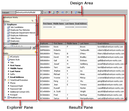 Semantic Model Query Designer UI