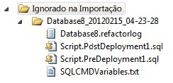 Pasta Ignorados na Importação do SSDT