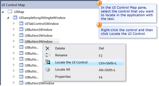 Localize o controle da interface do usuário