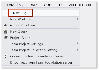 Criar um bug no Visual Studio