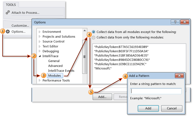 Configurar coleta de módulo para IntelliTrace