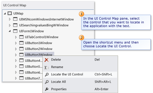 Localize o controle da interface do usuário