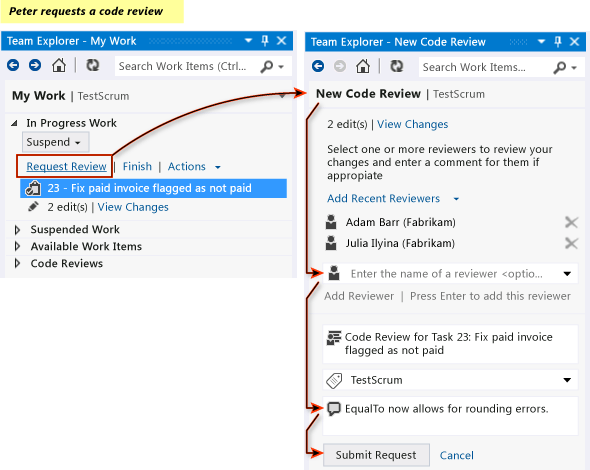 Solicitação de revisão de código