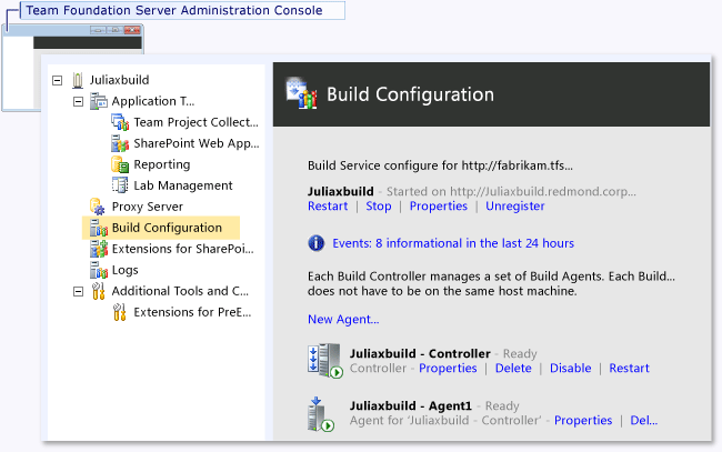 Construir o progresso da configuração