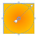 Seta de gradiente radial