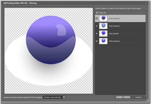 Adicionar arquivo FXG Adobe existente no Expression Blend