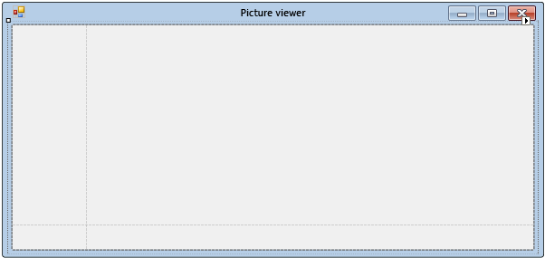 Form1 com TableLayoutPanel redimensionado