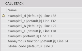 Call stack window